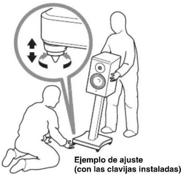 YAMAHA SPS-800A - Para ajustar las patas/clavijas una vez instalado el altavoz - 1