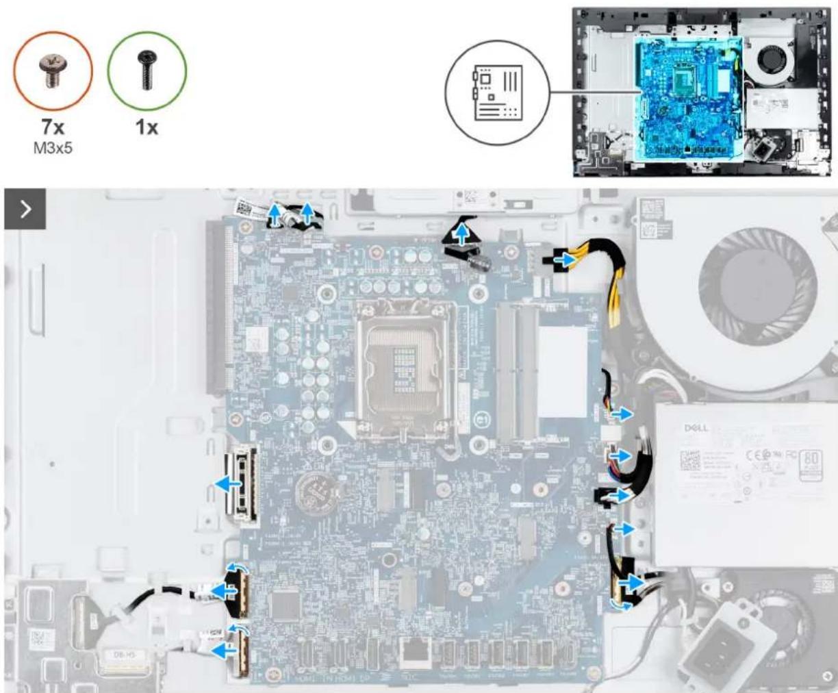 DELL Pro 24 QC24250 - Figure 71. Légendes de la carte système - 1