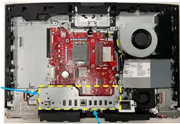 DELL Pro 24 QC24250 - Acheminement correct du câble d'alimentation (MB-PWR) et du câble haut débit (MB-HS) - 1