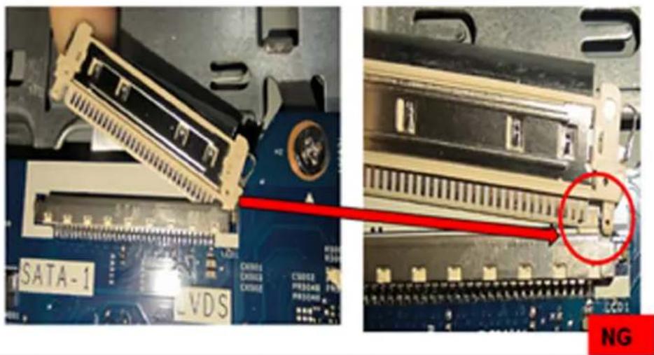 DELL Pro 24 QC24250 - Déconnexion du câble d'écran de son connecteur sur la carte système - 2