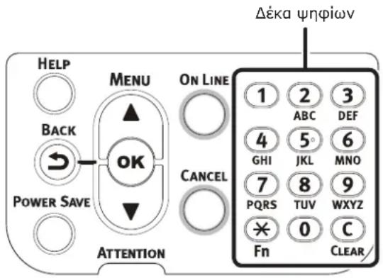 OKI Pro9541WT - Χρήση του πληκτρολογίου 10 πλήκτρων - 1