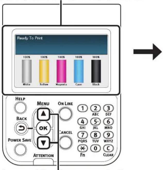 OKI Pro9541WT - Εμφάνιση πίνακα ελέγχου - 1