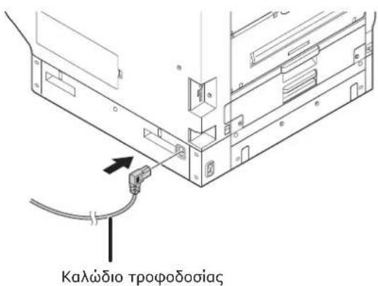 OKI Pro9541WT - Σύνδεση των καλωδίων παροχής ρεύματος - 2