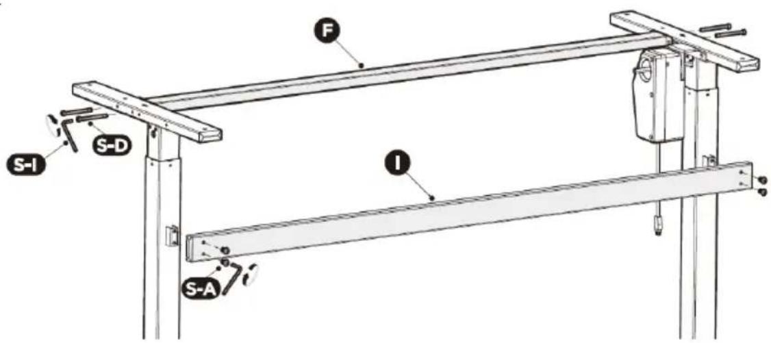 Fromm & Starck STAR_DESK_21 - LÉPÉS: A keresztrudak rögzítése - 1