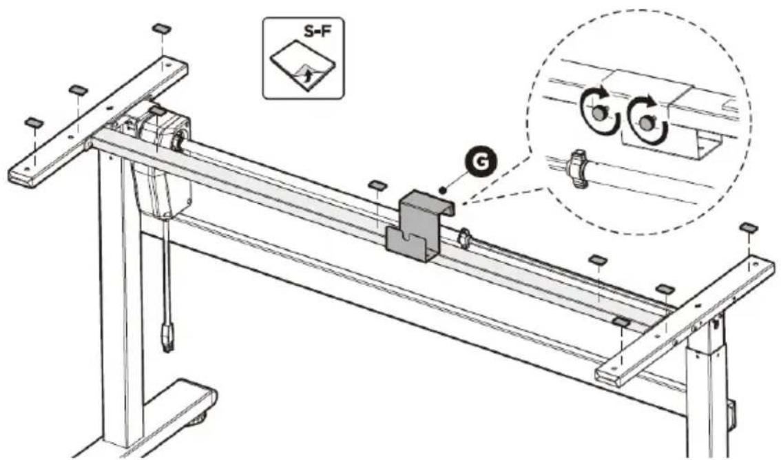 Fromm & Starck STAR_DESK_21 - LÉPÉS: A munkalap rögzítése - 1