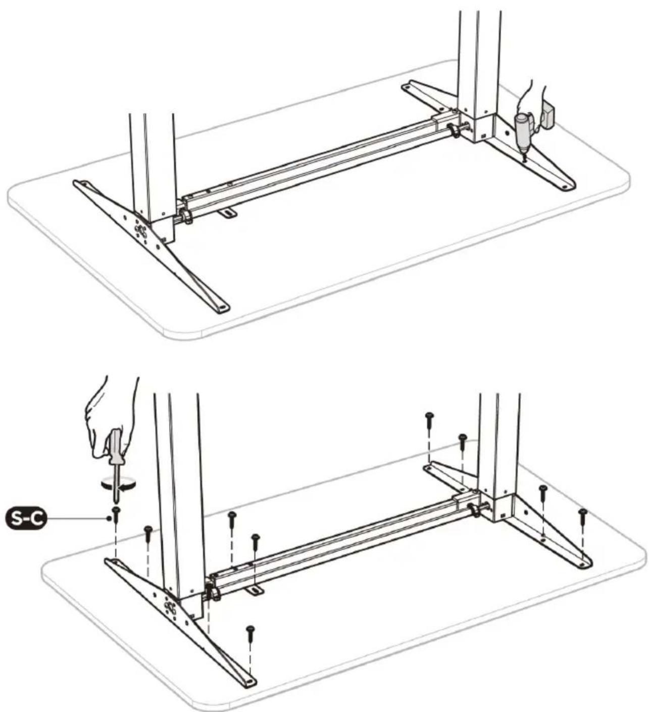 Fromm & Starck STAR_DESK_24 - TRIN 6: Montering af bordpladen - 1