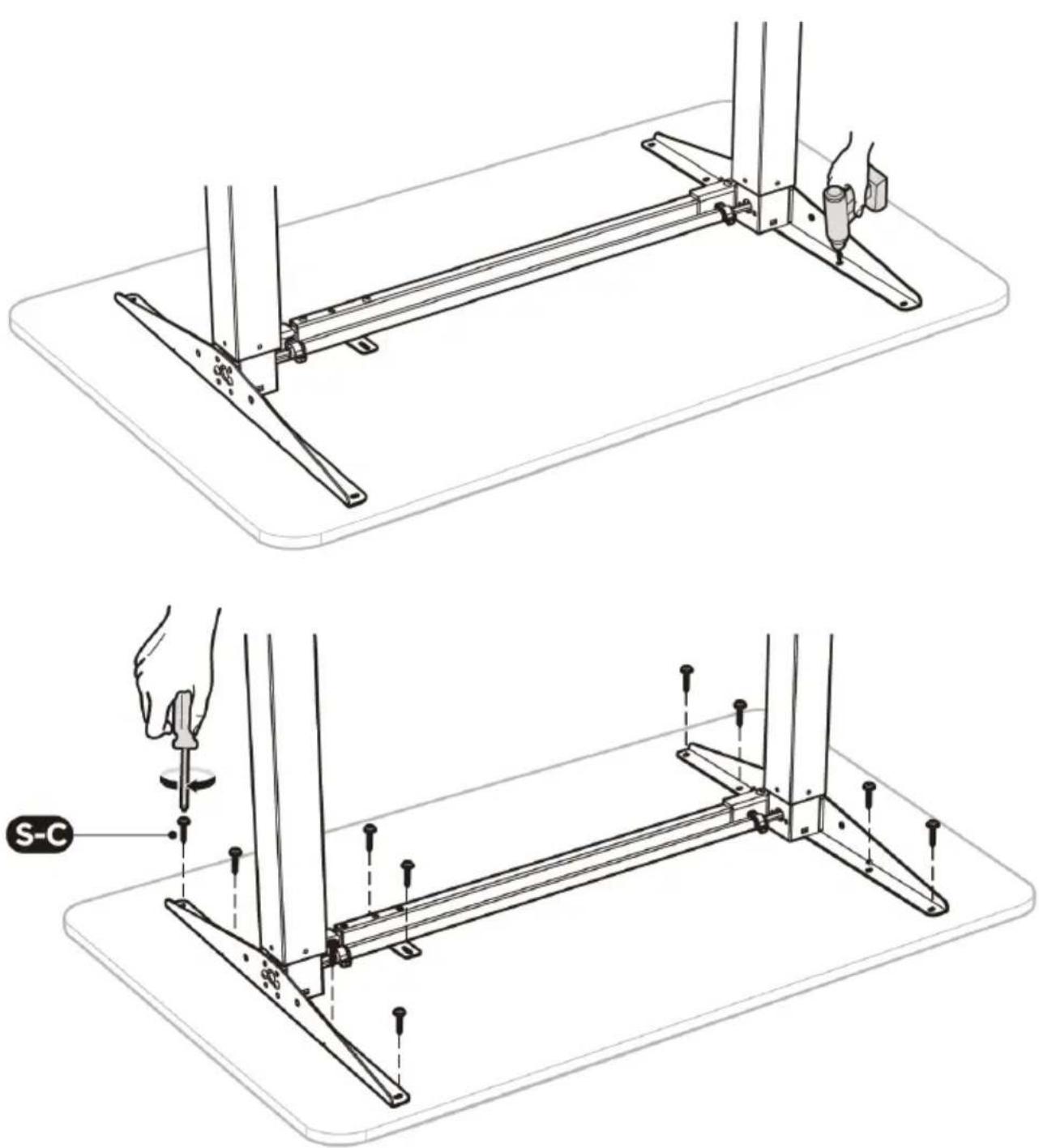 Fromm & Starck STAR_DESK_24 - STEP 6: Mounting the top - 1