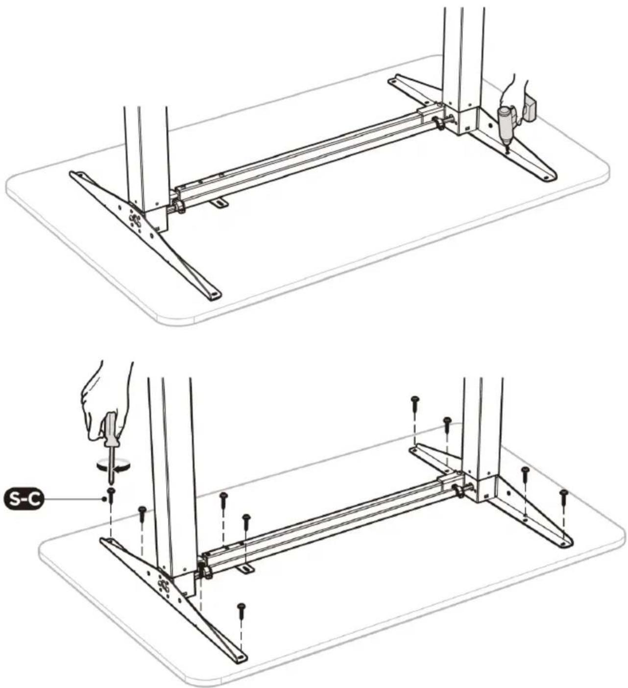 Fromm & Starck STAR_DESK_24 - PASSO 6: Montaggio del piano di lavoro - 1