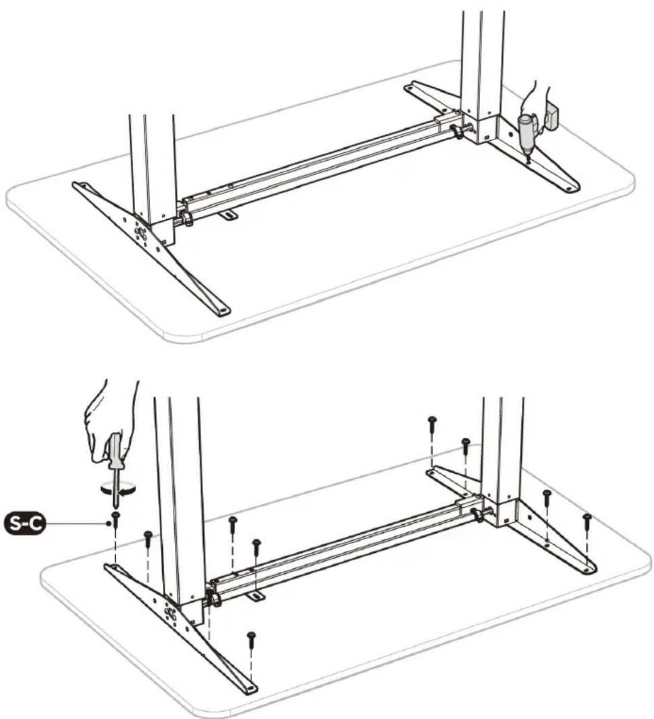 Fromm & Starck STAR_DESK_24 - LÉPÉS: Az asztallap felszerelése - 1