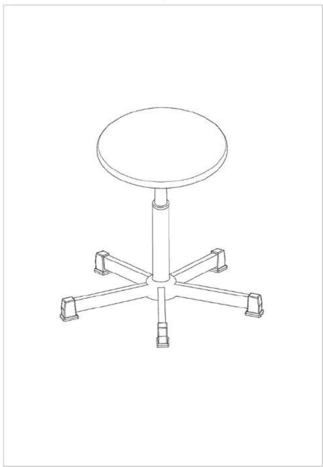 Fromm & Starck STAR_STOOL_03 - PLYWOOD WORK STOOL WITH HEIGHT ADJUSTMENT - 2