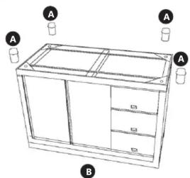 Royal Catering RCSSCB-180X70-S - WITH SLIDING DOOR AND DRAWERS - 9