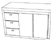 Royal Catering RCSSCB-180X70-S - WITH SLIDING DOOR AND DRAWERS - 8