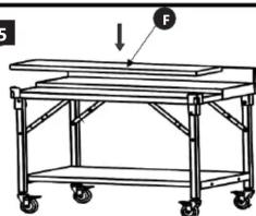 Royal Catering RCWT-01 - WORK TABLE WITH PLASTIC CUTTING BOARD - 7