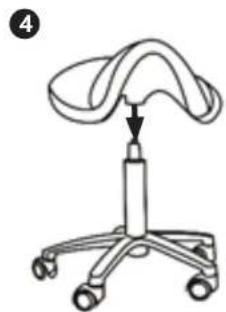 Physa TERNI WHITE - SADDLE/WORK STOOL - 4