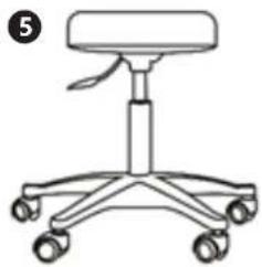 Physa TERNI WHITE - SADDLE/WORK STOOL - 26