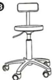 Physa TERNI WHITE - SADDLE/WORK STOOL - 21