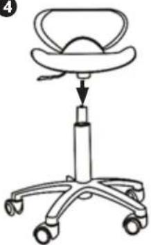 Physa TERNI WHITE - SADDLE/WORK STOOL - 30