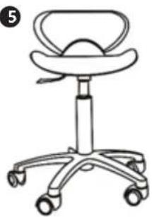 Physa TERNI WHITE - SADDLE/WORK STOOL - 31