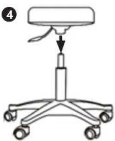 Physa TERNI WHITE - SADDLE/WORK STOOL - 25