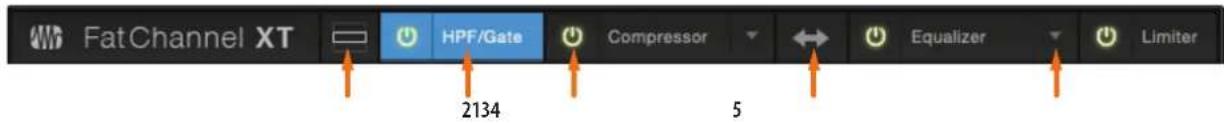 FatChannel XT HPF/Gate Compressor Equalizer Limiter 2134 5