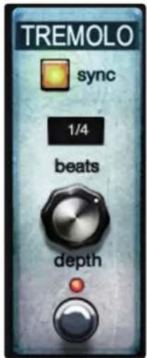 TREMOLO sync 1/4 beats depth