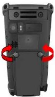 Unitech PA820 - Einsetzen der Batterie - 1