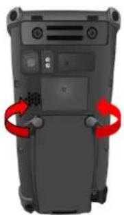 Unitech PA820 - 安装电池 - 1