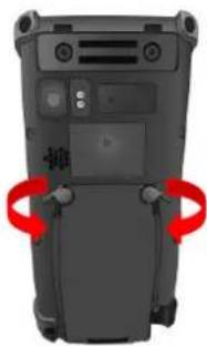 Unitech PA820 - Einsetzen der Batterie - 5