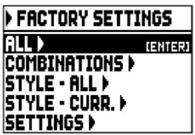 Viscount Cantorum Duo - RESTORING FACTORY SETTINGS (FACTORY SETTINGS function) - 1