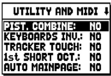 Viscount Unico 300 - UTILITY AND MIDI FUNCTIONS (UTIL. & MIDI menu) - 1