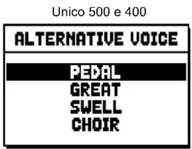 Viscount Unico 300 - SELEZIONE DELLE VOCI ALTERNATIVE (funzione ALTERNATIVE VOICES) - 1