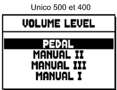 Viscount Unico 300 - REGLAGE DU VOLUME (fonction VOLUME LEVEL) - 1