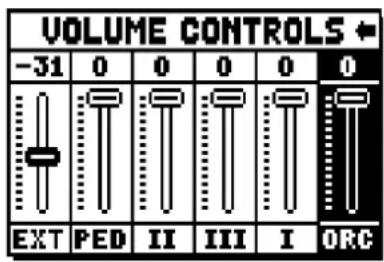 Viscount Unico 300 - SETTING THE VOLUMES (VOLUMES function) - 2