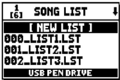 Viscount Unico 300 - LES LISTES DE CHANSONS (fonction SONGLIST) - 1