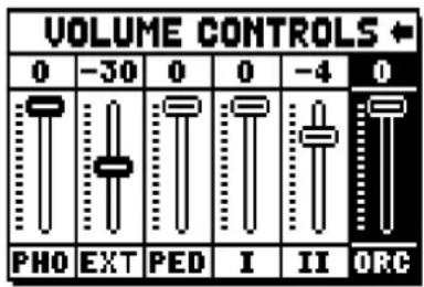 Viscount Unico 300 - SETTING THE VOLUMES (VOLUMES function) - 4