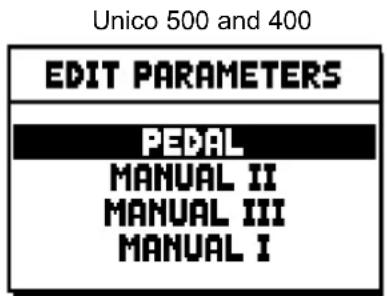 Viscount Unico 300 - REGULATING THE AUDIO PARAMETERS (EDIT PARAMETERS function) - 1