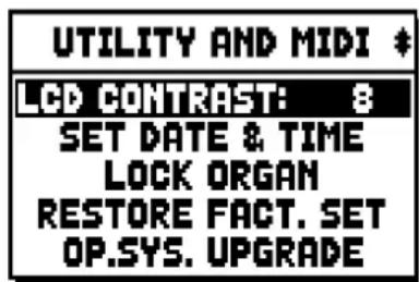 Viscount Unico 300 - UTILITY AND MIDI FUNCTIONS (UTIL. & MIDI menu) - 2