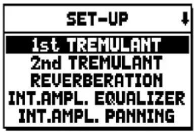 Viscount Unico 300 - INSTRUMENT GENERAL SETTINGS (SET-UP menu) - 1