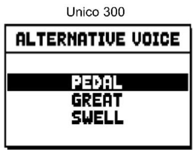 Viscount Unico 300 - SELEZIONE DELLE VOCI ALTERNATIVE (funzione ALTERNATIVE VOICES) - 2