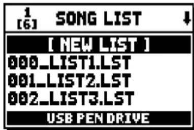 Viscount Unico 300 - SONGLISTS (SONGLIST function) - 1