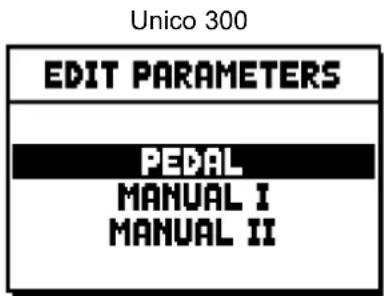 Viscount Unico 300 - REGULATING THE AUDIO PARAMETERS (EDIT PARAMETERS function) - 2