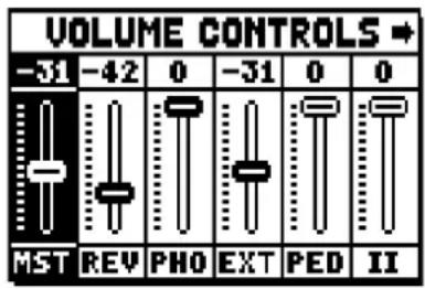 Viscount Unico 300 - SETTING THE VOLUMES (VOLUMES function) - 1