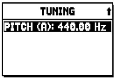 Viscount Unico 300 - INTONATION DE L'INSTRUMENT (menu TUNING) - 2