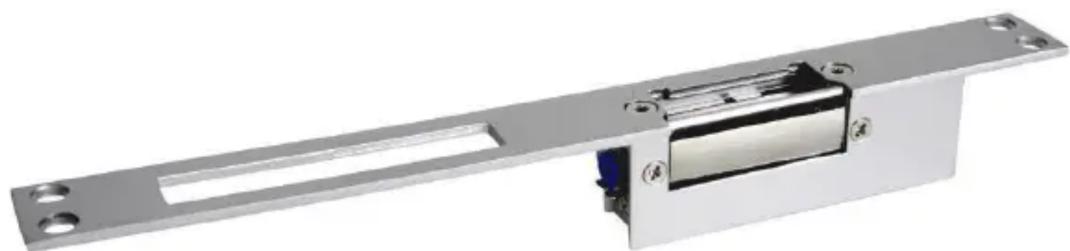 3D rendering of a metallic mechanical component with mounting holes and a central internal block (no text or symbols visible)