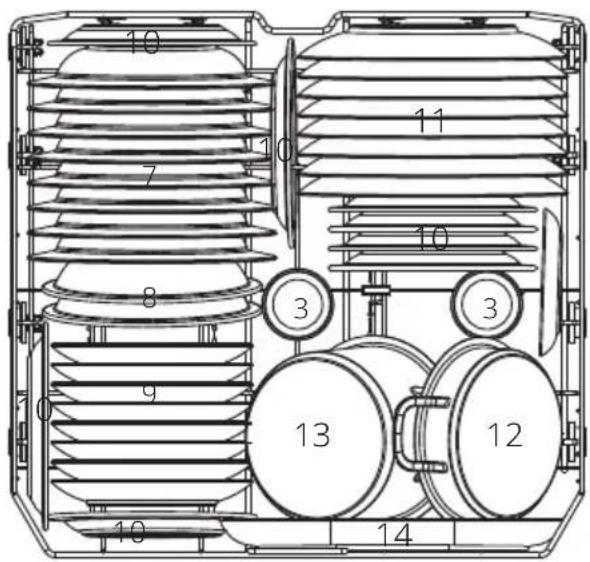 Pando PLT-7461 - Cesta inferior: - 1