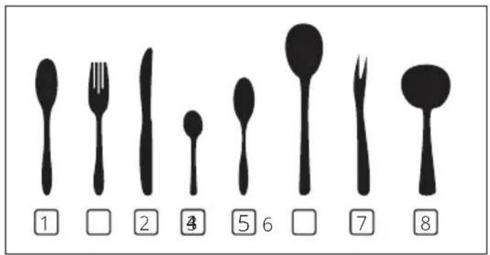 Pando PLT-7461 - Estante para cubiertos: - 2