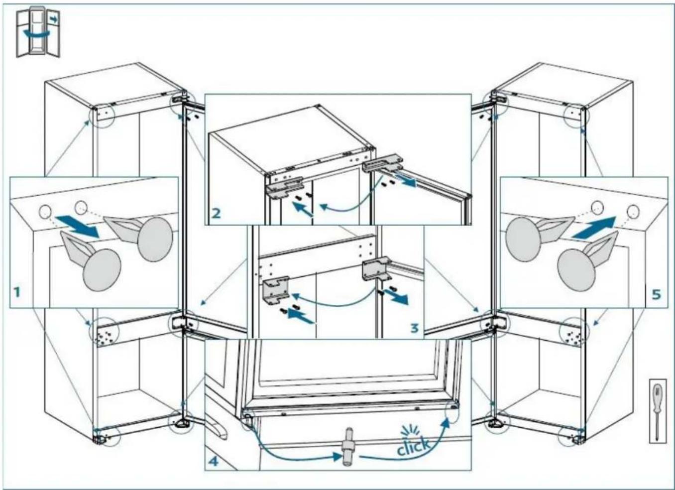 VEDETTE VIC175EN - How to reverse the door - 1