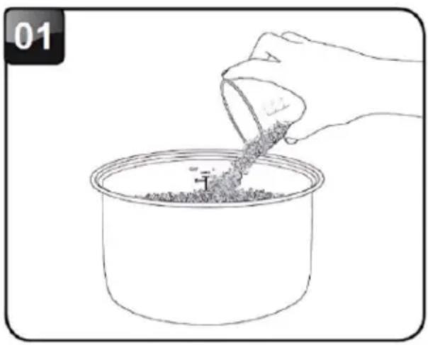 Brentwood RC-5116DS - USANDO EL MODO DE ARROZ BLANCO O INTEGRAL - 1