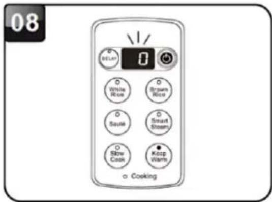 Brentwood RC-5116DS - USING THE WHITE OR BROWN RICE MODE - 8