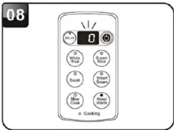 Brentwood RC-5116DS - USANDO EL MODO DE ARROZ BLANCO O INTEGRAL - 8